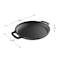 Hastings Home Cast Iron Pizza Pan, 13.25-inch Pre-Seasoned Skillet for Cooking, Baking, Grilling, Kitchen Cookware 697505DDA - alternate 2